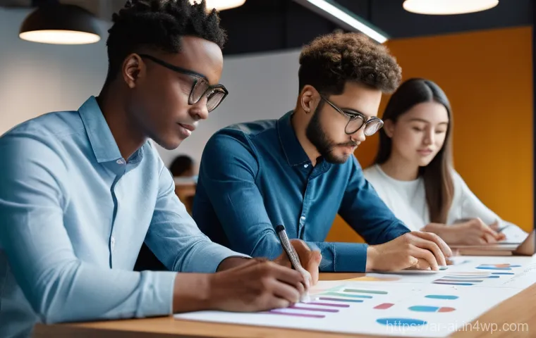 인간 AI 협업의 효과적인 의사소통 방법 - **Prompt:** A young Arab professional (male or female, early 30s) is seated at a minimalist, futuris...